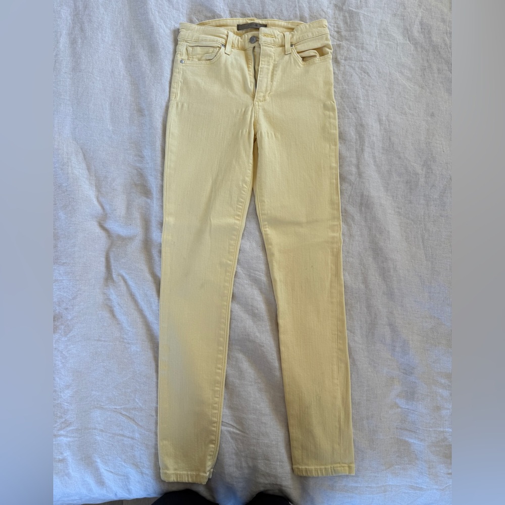 Joe's Jeans Light Yellow skinny jeans.